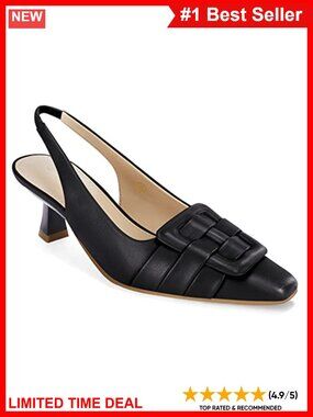 Slingback Kitten Heels Pointed Toe Dress Pumps